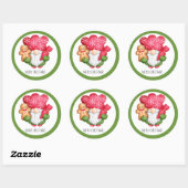 Kerstkrans Kabouter Klassieke Ronde Sticker (Vel)
