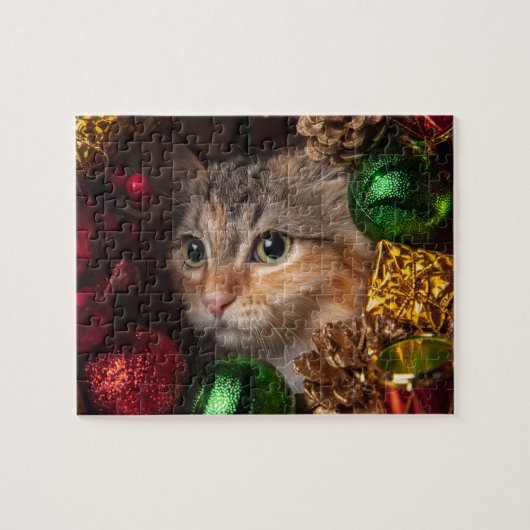 Kerstkrans Kat (110 Stuk) Jig Saw Puzzel (Horizontaal)