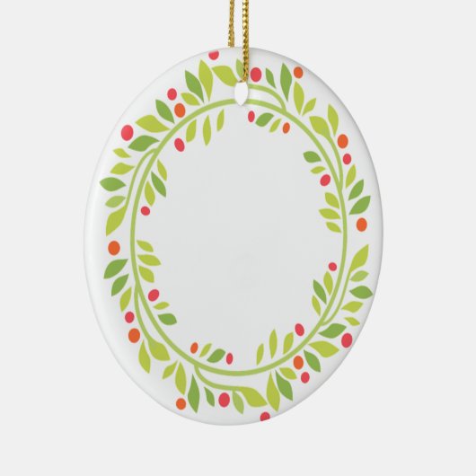 Kerstkrans  keramisch ornament (Rechts)