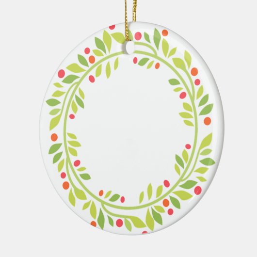 Kerstkrans  keramisch ornament (Links)