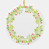 Kerstkrans  keramisch ornament (Achterkant)