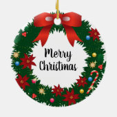 Kerstkrans Keramisch Ornament (Achterkant)