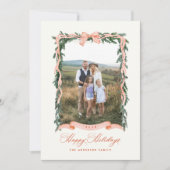 Kerstkrans Kerst Foto Kaart (Voorkant)