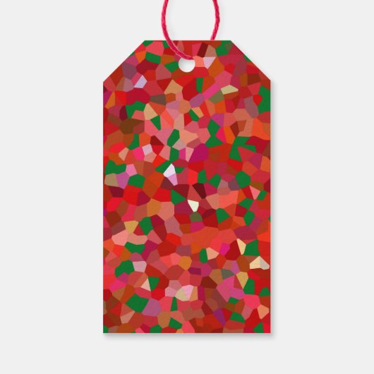 Kerstkrans kerstboom ornament cadeaulabel (Achterkant)