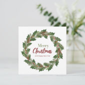 Kerstkrans Kerstkaart Kaart (Staand voorkant)