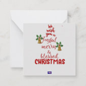 Kerstkrans kerstkaart notitiekaartje (Achterkant)