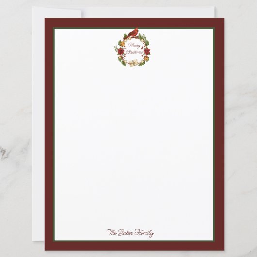 Kerstkrans Kerststationery (Voorkant)