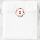 Kerstkrans | Kerststickers Ronde Sticker (Tas)