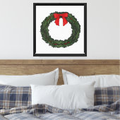 Kerstkrans Klassiek Canvas Afdruk (Insitu (Slaapkamer))