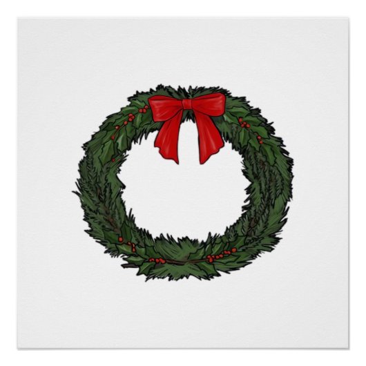 Kerstkrans Klassiek Perfect Poster (Voorkant)