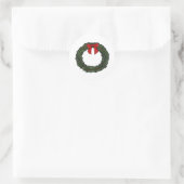 Kerstkrans Klassiek Ronde Sticker (Tas)