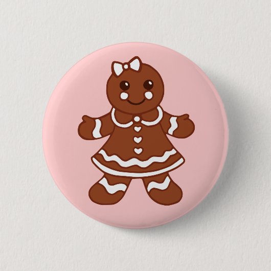 Kerstkrans Knop Ronde Button 5,7 Cm (Voorkant)