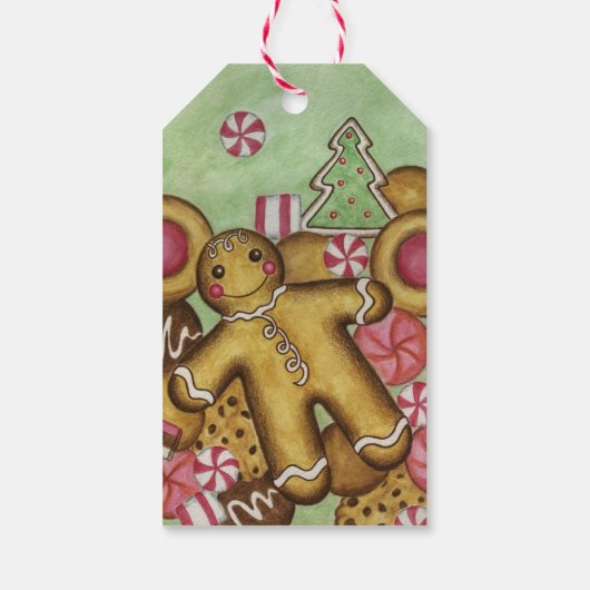 Kerstkrans Koekjes Kerstcadeau Labels Cadeaulabel (Achterkant)