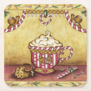 Kerstkrans Koffie Onderzetters