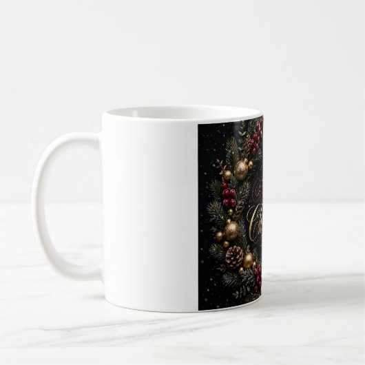 Kerstkrans Koffiemok (Links)