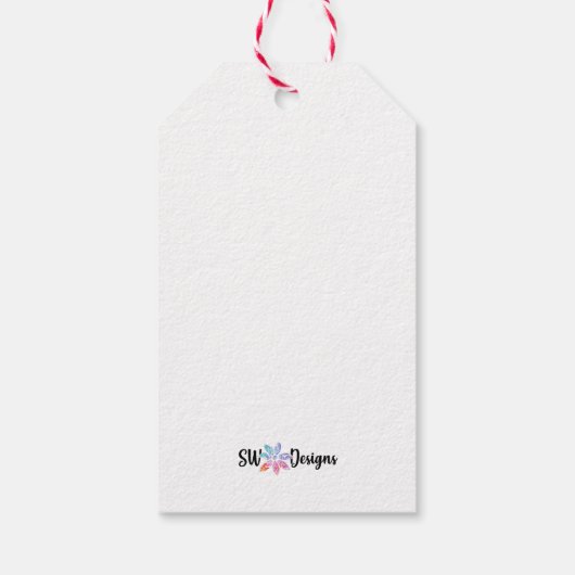 Kerstkrans Labels van Sue Weidlich Cadeaulabel (Achterkant)