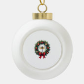 Kerstkrans libel keramische bal ornament (Voorkant)