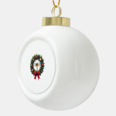 Kerstkrans libel keramische bal ornament (Rechts)