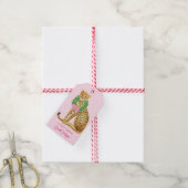 Kerstkrans Luipaard Cadeaulabel (Met Touw)