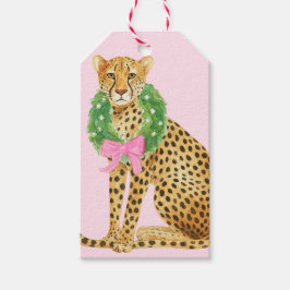 Kerstkrans Luipaard Cadeaulabel