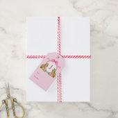 Kerstkrans Luipaard Crest Monogram Cadeaulabel (Met Touw)