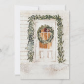 Kerstkrans Maak Feestje Kaart (Achterkant)