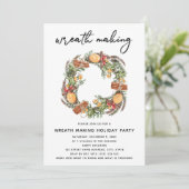 Kerstkrans Maakfeest Rood Geruit Kaart (Staand voorkant)