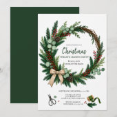 Kerstkrans Maken Feest Evergreen Workshop Kaart (Voorkant / Achterkant)