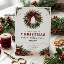 Kerstkrans Maken Feest Uitnodiging