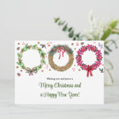 Kerstkrans maken vakantie groet feestdagenkaart (Staand voorkant)