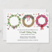 Kerstkrans Making Holiday Party Feestdagenkaart (Voorkant)