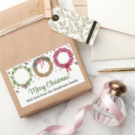 Kerstkrans Making Holiday Party Rechthoekige Sticker