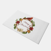 Kerstkrans met aangepaste tekst deurmat (Schuin)