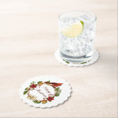 Kerstkrans met aangepaste tekst kartonnen onderzetters (Insitu)