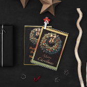 Kerstkrans met bellen Kerstkaart