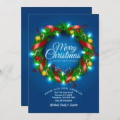 Kerstkrans met Bewegende Aankondiging en Verlichti (Voorkant / Achterkant)