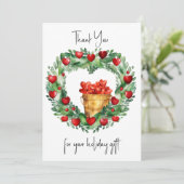 Kerstkrans met Bucket of Hearts Feestdagenkaart (Staand voorkant)