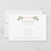 Kerstkrans met Candy Cane Bow Bedankkaart (Voorkant)