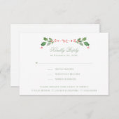 Kerstkrans met Candy Cane Bow Bedankkaart (Voorkant / Achterkant)