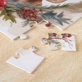 Kerstkrans met Dachshund Feestelijke Pup Legpuzzel (Zijkant)
