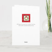 Kerstkrans met damast Kerstmis zegenkaart Kaart (Achterkant)