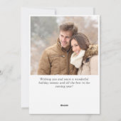 Kerstkrans met dennenappels JOY foto 2 Feestdagenkaart (Achterkant)