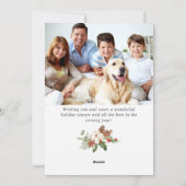 Kerstkrans met dennenappels JOY foto 4 Feestdagenkaart (Achterkant)