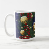 Kerstkrans met dennentakken koffiemok (Links)
