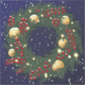 Kerstkrans met dennentakken sticker (Voorkant)