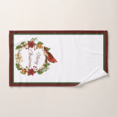 Kerstkrans met eigen tekst handdoek (Handdoek)