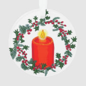 Kerstkrans met gepersonaliseerd initiaal ornament (achterkant)