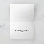 Kerstkrans met Gouden Ster Wens Kaart (Binnen)