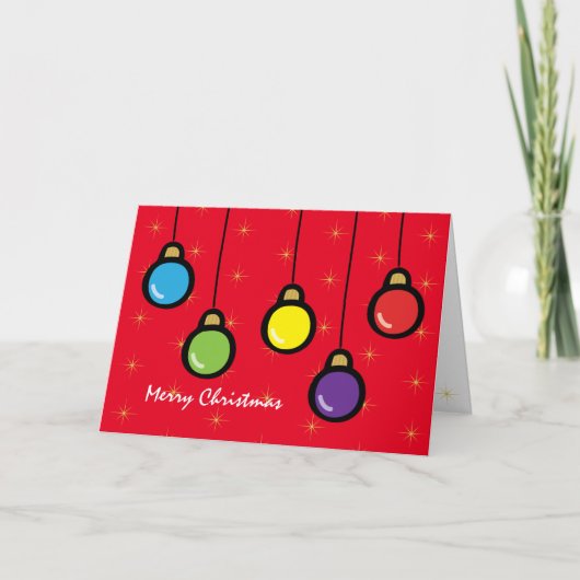 Kerstkrans met Gouden Ster Wens Kaart (Voorkant)
