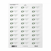 Kerstkrans met groen Retouradres Etiket (Full Sheet)